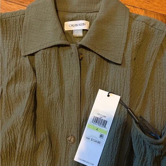 Calvin Klein Olive Green Sleeveless Dress - Picture 3 of 3